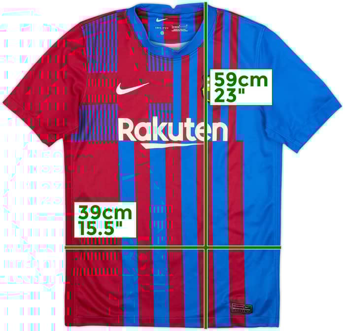 2021-22 Barcelona Home Shirt - 9/10 - (L.Boys)