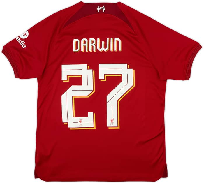 2022-23 Liverpool Home Shirt Darwin #27 - 9/10 - (M)