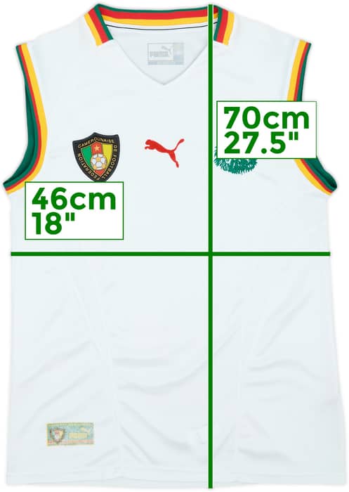 2002 Camerún Visitante Camiseta sin mangas - 8/10 - (M)