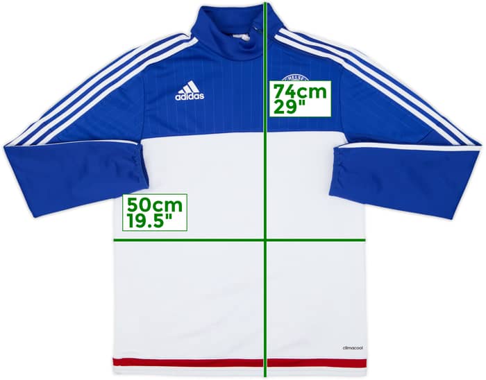 2015-16 Chelsea adidas 1/4 Zip Training Top - 5/10 - (M)