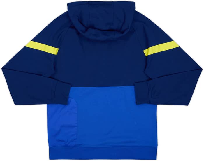 2021-22 Chelsea Nike 1/2 Zip Hooded Sweat Top - 7/10 - (M)