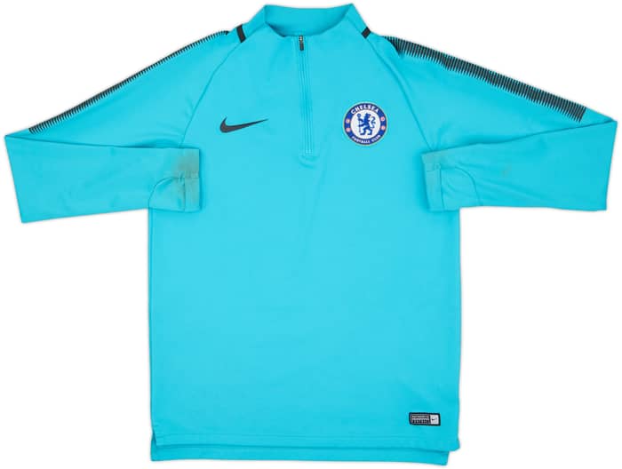 2017-18 Chelsea Nike 1/4 Zip Sweat Top - 5/10 - (S)