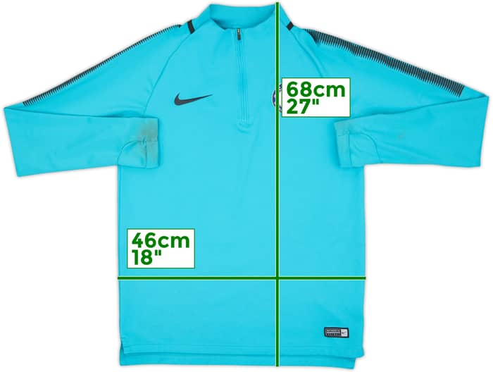2017-18 Chelsea Nike 1/4 Zip Sweat Top - 5/10 - (S)