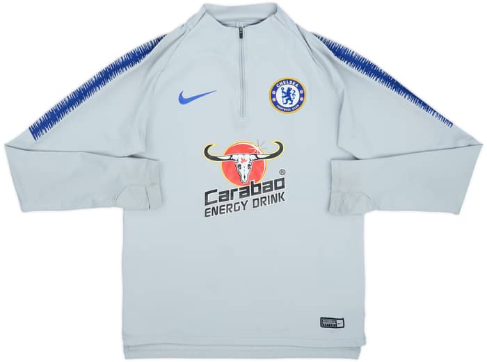 2017-18 Chelsea Nike 1/4 Zip Sweat Top - 7/10 - (S)