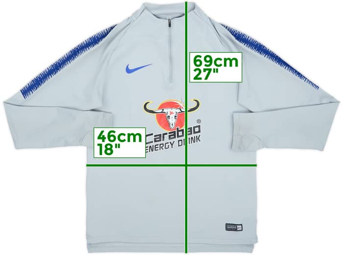 2017-18 Chelsea Nike 1/4 Zip Sweat Top - 7/10 - (S)