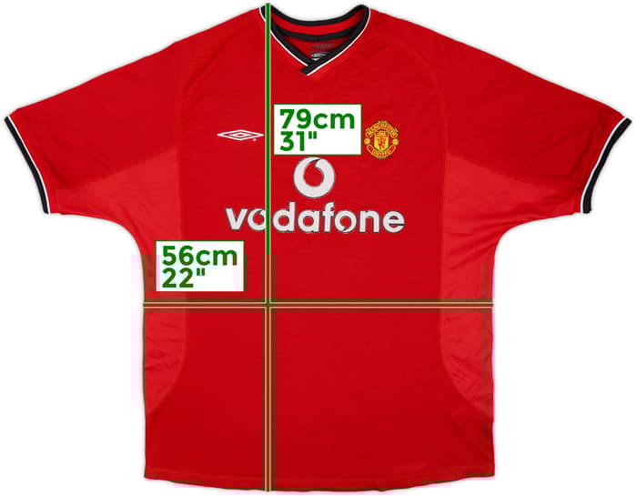 2000-02 Manchester United Camiseta de local - 5/10 - (L)