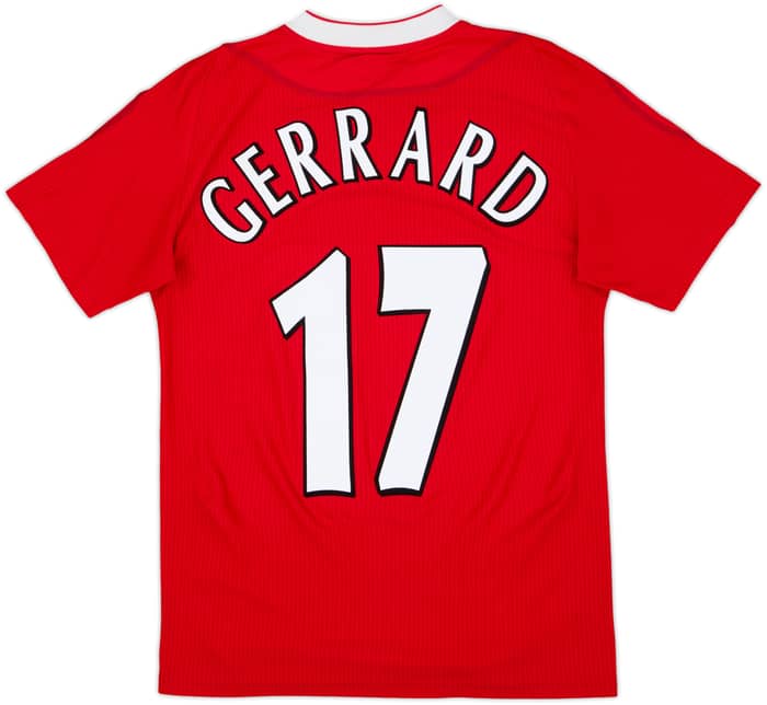 2002-04 Liverpool Home Shirt Gerrard #17 - 8/10 - (XS)