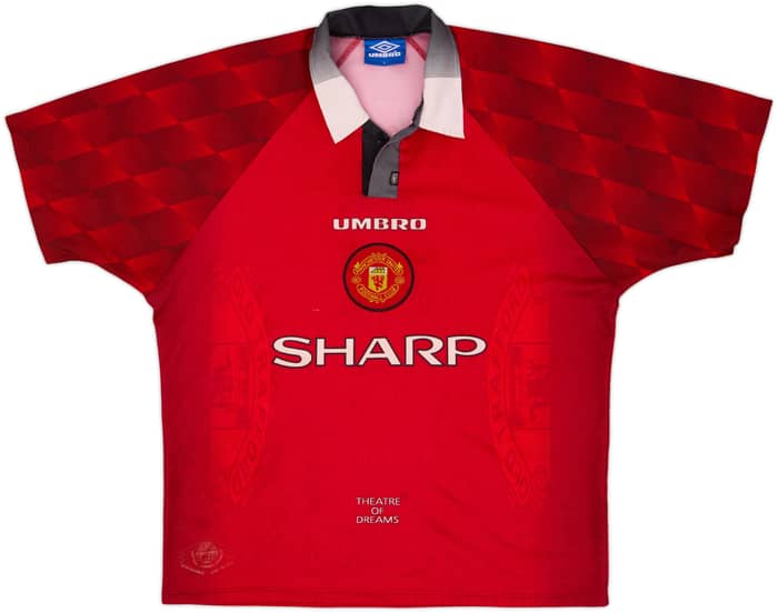 1996-98 Manchester United Home Shirt Beckham #10 - 6/10 - (L)
