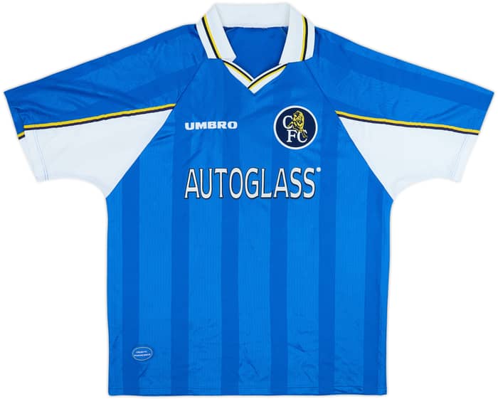 1997-99 Chelsea Home Shirt Zola #25 - 8/10 - (XL)