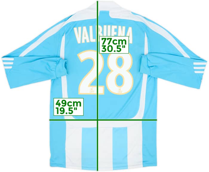 2007-08 Olympique Marseille Away L/S Shirt Valbuena #28 - 8/10 - (S)