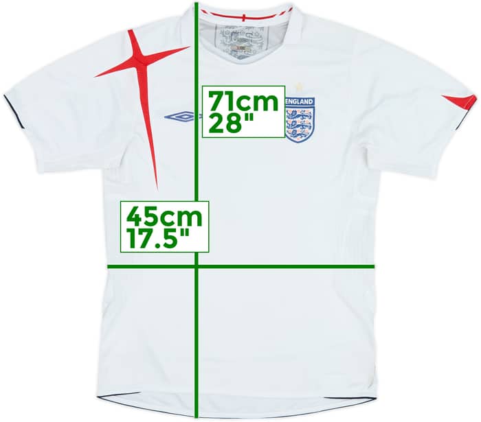 2005-07 England Home Shirt - 5/10 - (M)