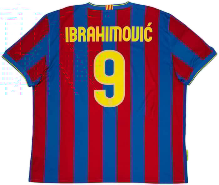 2009-10 Barcelona Home Shirt Ibrahimovic #9 - 8/10 - (XXL)