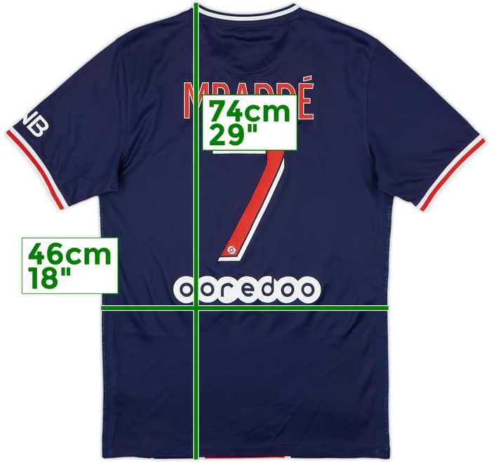 2020-21 Paris Saint-Germain Home Shirt Mbappe #7 - 8/10 - (S)