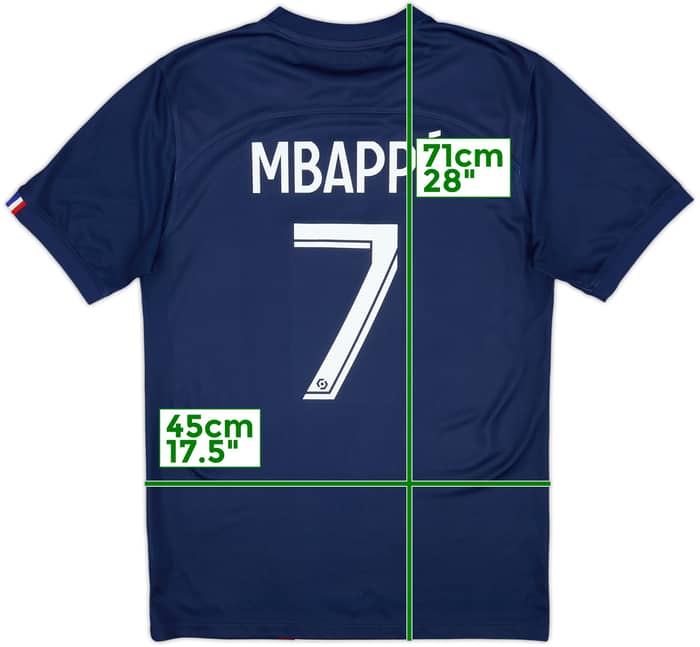 2022-23 Paris Saint-Germain Home Shirt Mbappe #7 - 8/10 - (S)