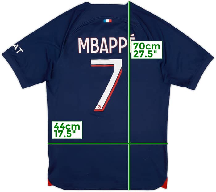 2023-24 Paris Saint-Germain Home Shirt Mbappe #7 - 9/10 - (S)