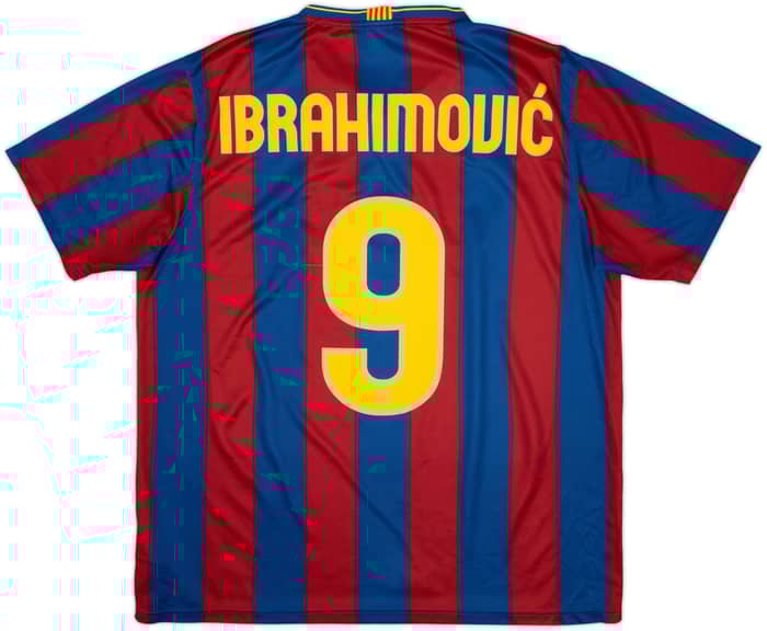2009-10 Barcelona Basic Home Shirt Ibrahimovic #9 - 7/10 - (L)