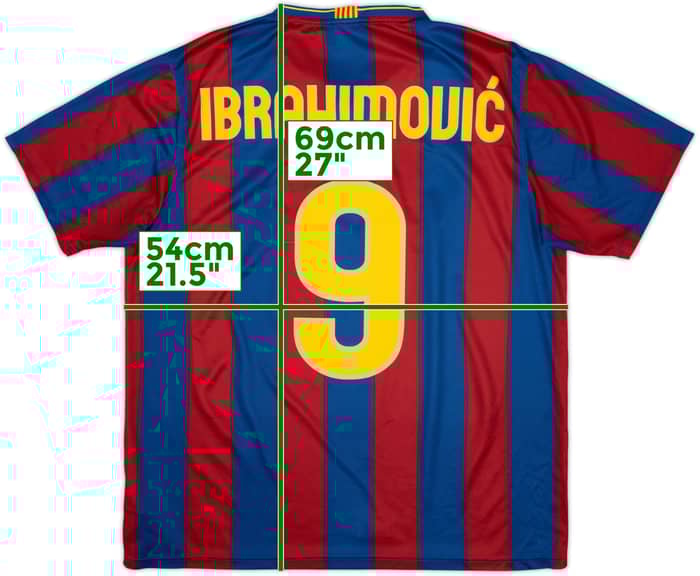 2009-10 Barcelona Basic Home Shirt Ibrahimovic #9 - 7/10 - (L)