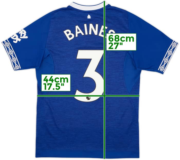 2018-19 Everton Home Shirt Baines #3 - 8/10 - (S)
