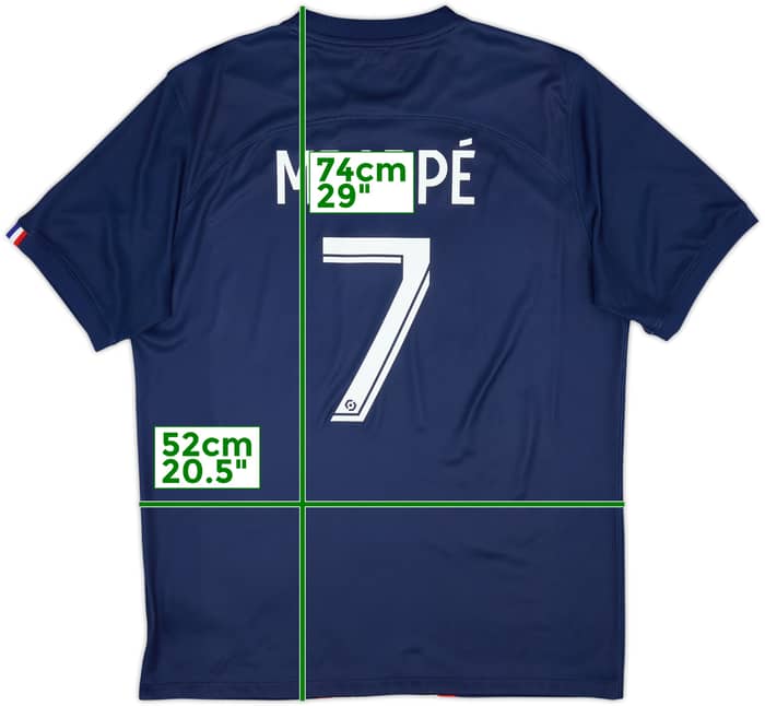 2022-23 Paris Saint-Germain Home Shirt Mbappe #7 - 9/10 - (L)
