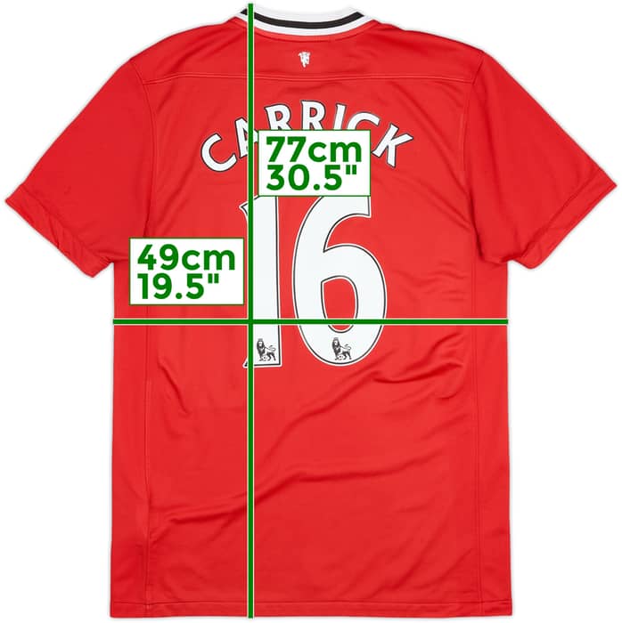 2011-12 Manchester United Home Shirt Carrick #16 - 6/10 - (M)