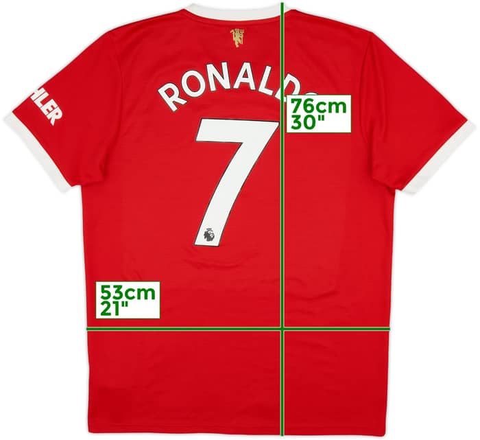 2021-22 Manchester United Home Shirt Ronaldo #7 - 8/10 - (L)