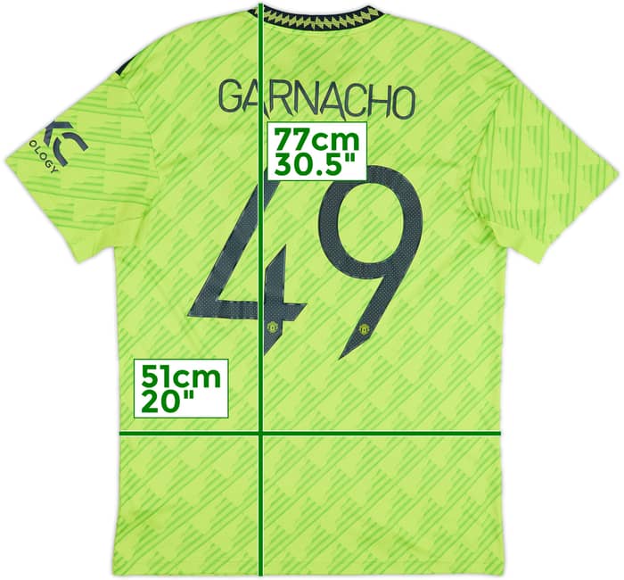 2022-23 Manchester United Third Shirt Garnacho #49 - 9/10 - (L)