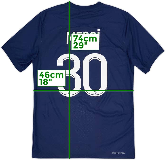 2022-23 Paris Saint-Germain Authentic Home Shirt Messi #30 - 8/10 - (S)