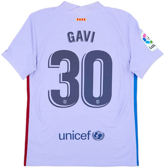 2021-22 Barcelona Authentic Away Shirt Gavi #30 - 10/10 - (M)