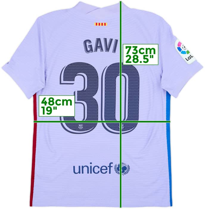 2021-22 Barcelona Authentic Away Shirt Gavi #30 - 10/10 - (M)