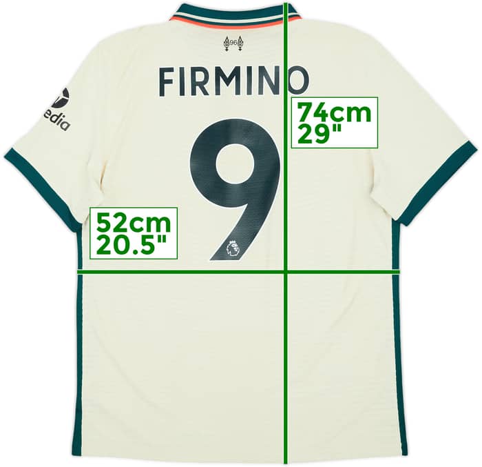 2021-22 Liverpool Authentic Away Shirt Firmino #9 - 9/10 - (L)