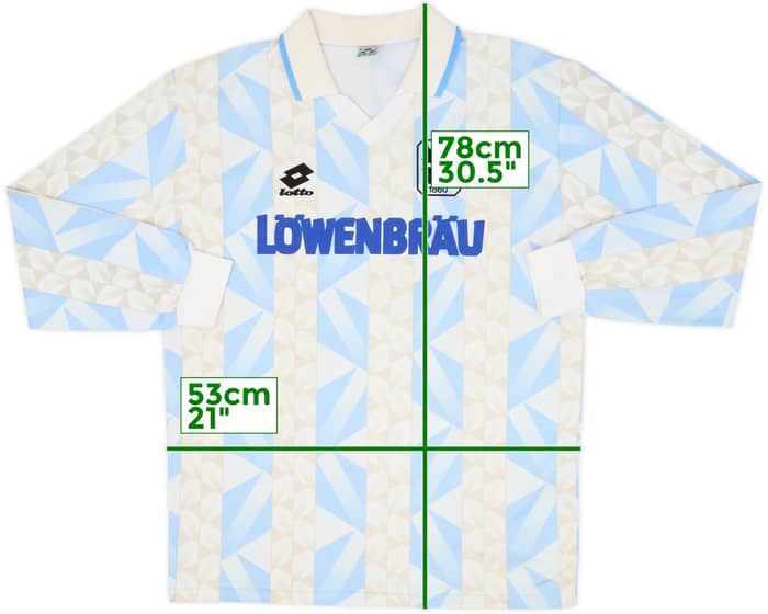 1993-94 1860 Munich Home L/S Shirt - 8/10 - (L)
