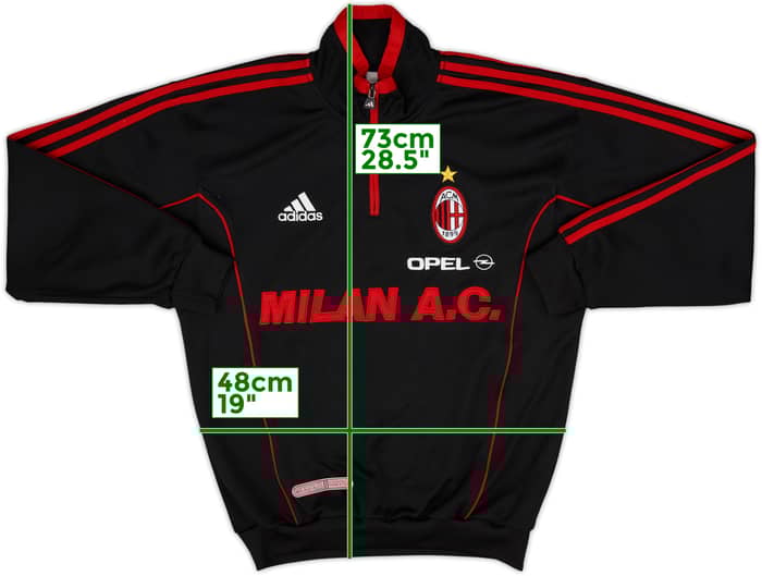 1999-00 AC Milan adidas 1/4 Zip Drill Top - 7/10 - (S)