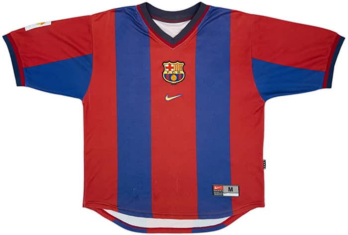 1998-00 Barcelona Home Shirt Rivaldo #11 - 7/10 - (M)