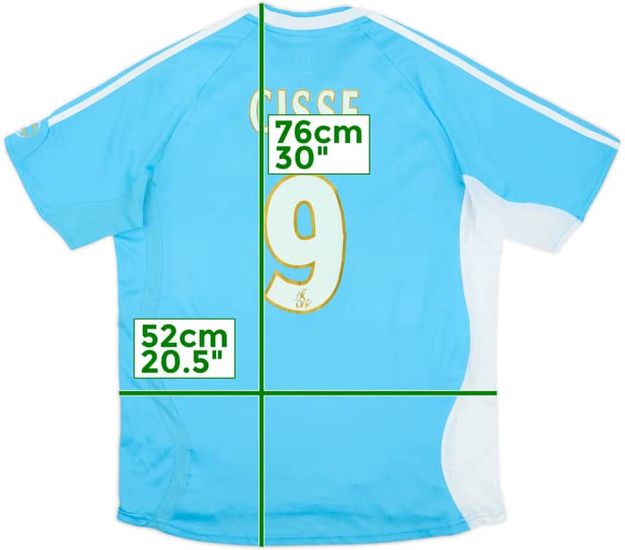 2006-07 Olympique Marseille Away Shirt Cisse #9 - 6/10 - (L)