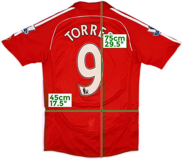 2006-08 Liverpool Home Shirt Torres #9 - 7/10 - (M)