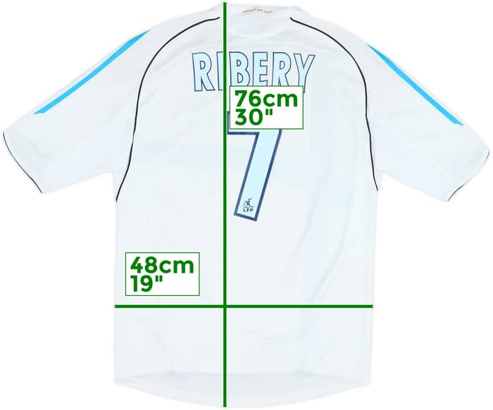 2005-06 Olympique Marseille Home Shirt Ribery #7 - 6/10 - (M)