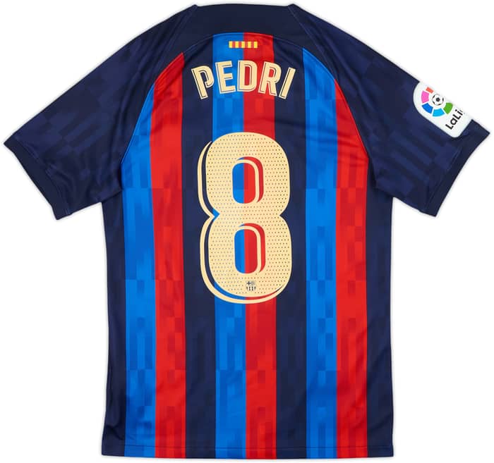 2022-23 Barcelona Home Shirt Pedri #8 - 9/10 - (S)