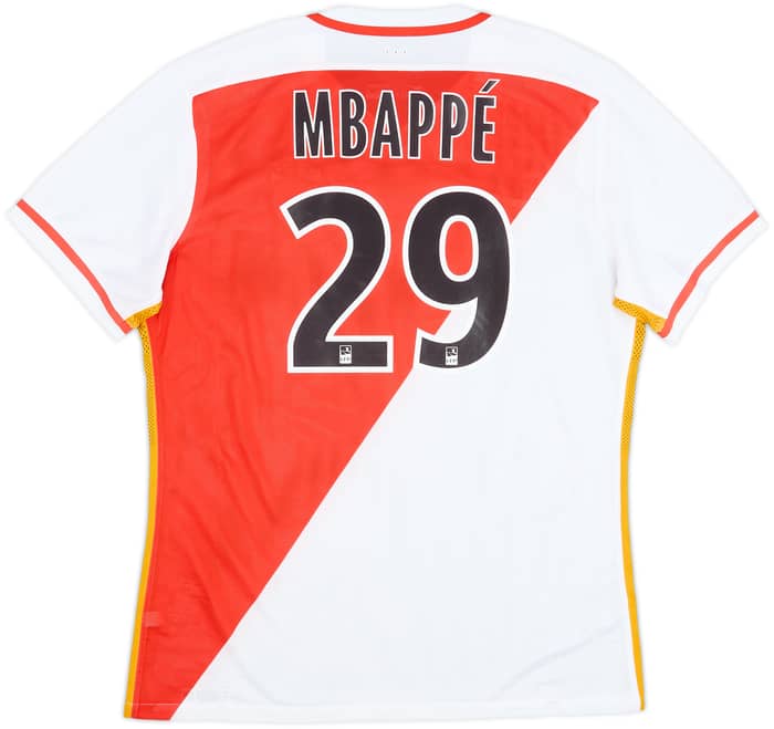 Camiseta de local del Monaco 2015-16 versión jugador Mbappe #29 - 8/10 - (XL)