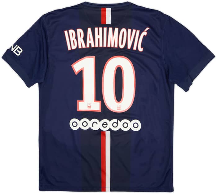 2014-15 Paris Saint-Germain Home Shirt Ibrahimovic #10 - 6/10 - (M)