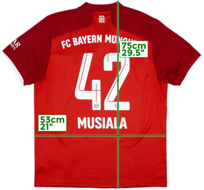 2021-22 Bayern Munich Home Shirt Musiala #42 - 9/10 - (L)