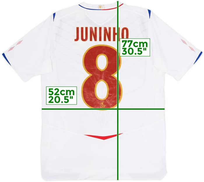 2008-09 Lyon Home Shirt Juninho #8 - 9/10 - (M)