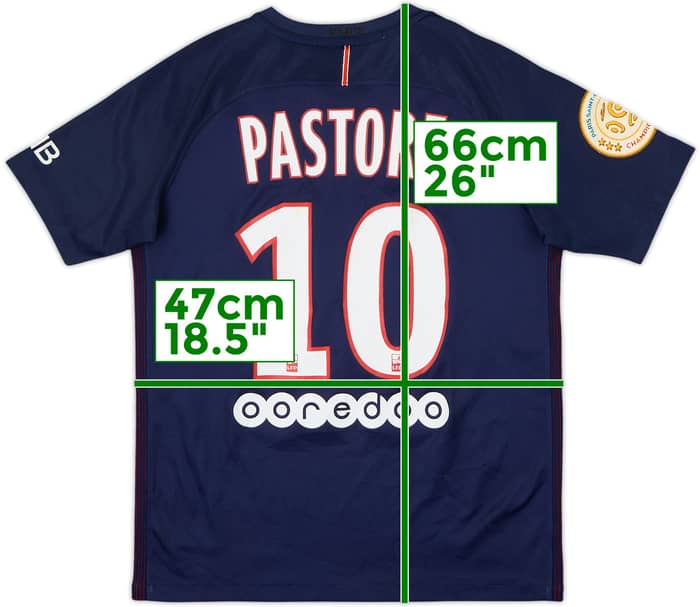 2016-17 Paris Saint-Germain Home Shirt Pastore #10 - 6/10 - (XL.Boys)