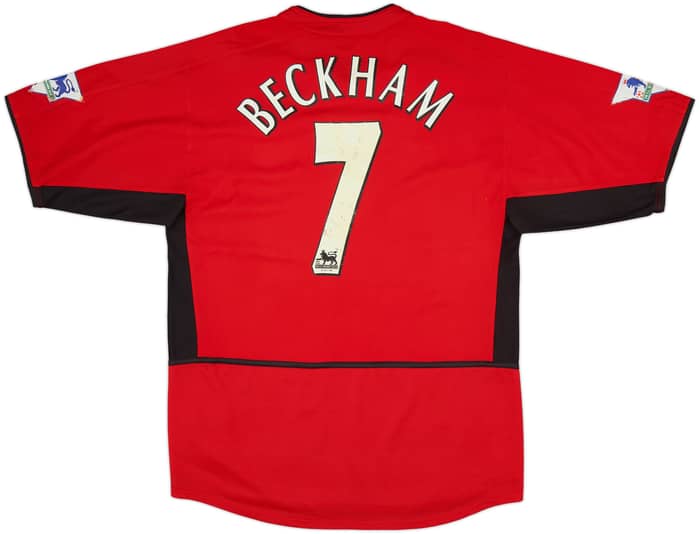 2002-04 Manchester United Home Shirt Beckham #7 - 5/10 - (M)
