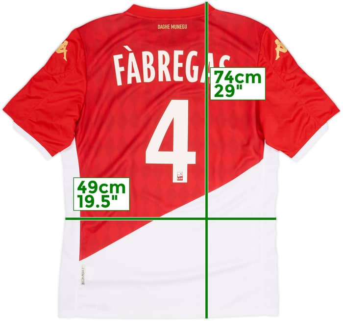 2019-20 Monaco Home Shirt Fabregas #4 - 7/10 - (L)