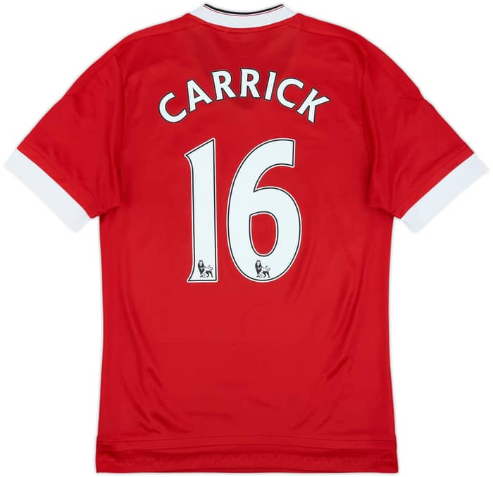 2015-16 Manchester United Authentic Home Shirt Carrick #16 - 6/10 - (M)