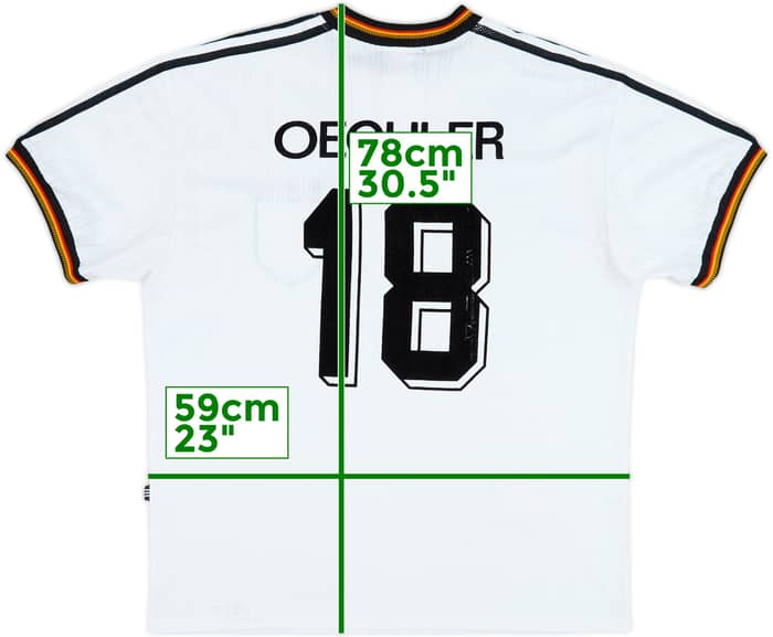 1996-98 Germany Home Shirt Oechler #18 - 8/10 - (XL)