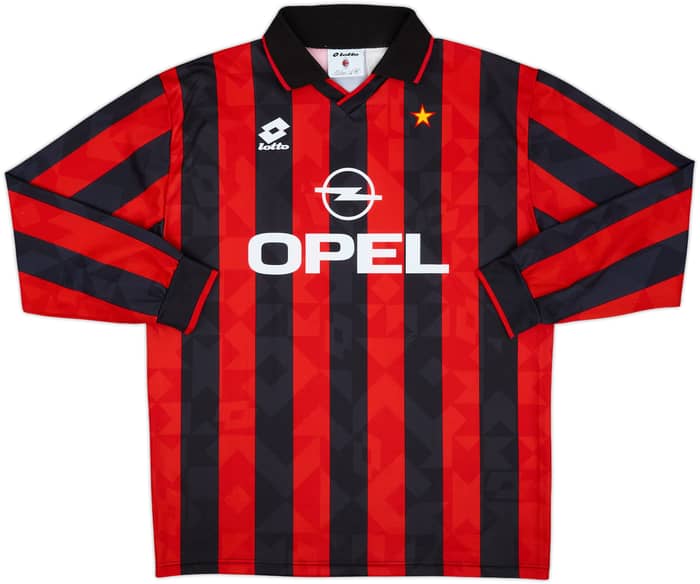 1994-95 AC Milan Home L/S Shirt - 8/10 - (XXL)