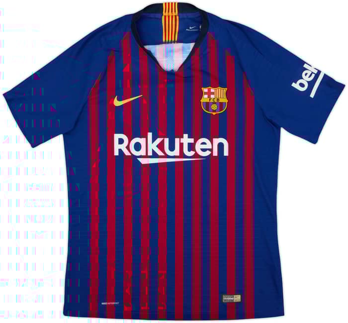 2018-19 Barcelona Authentic Home Shirt Messi #10 - 5/10 - (M)