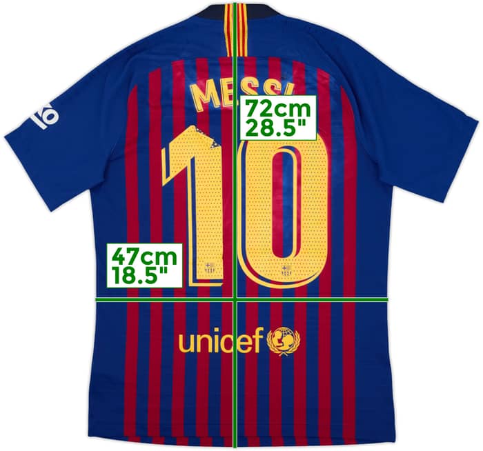 2018-19 Barcelona Authentic Home Shirt Messi #10 - 5/10 - (M)