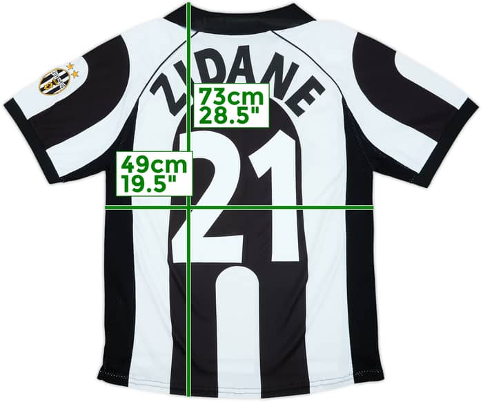 1997-98 Juventus Centenary Home Shirt Zidane #21 - 8/10 - (S)